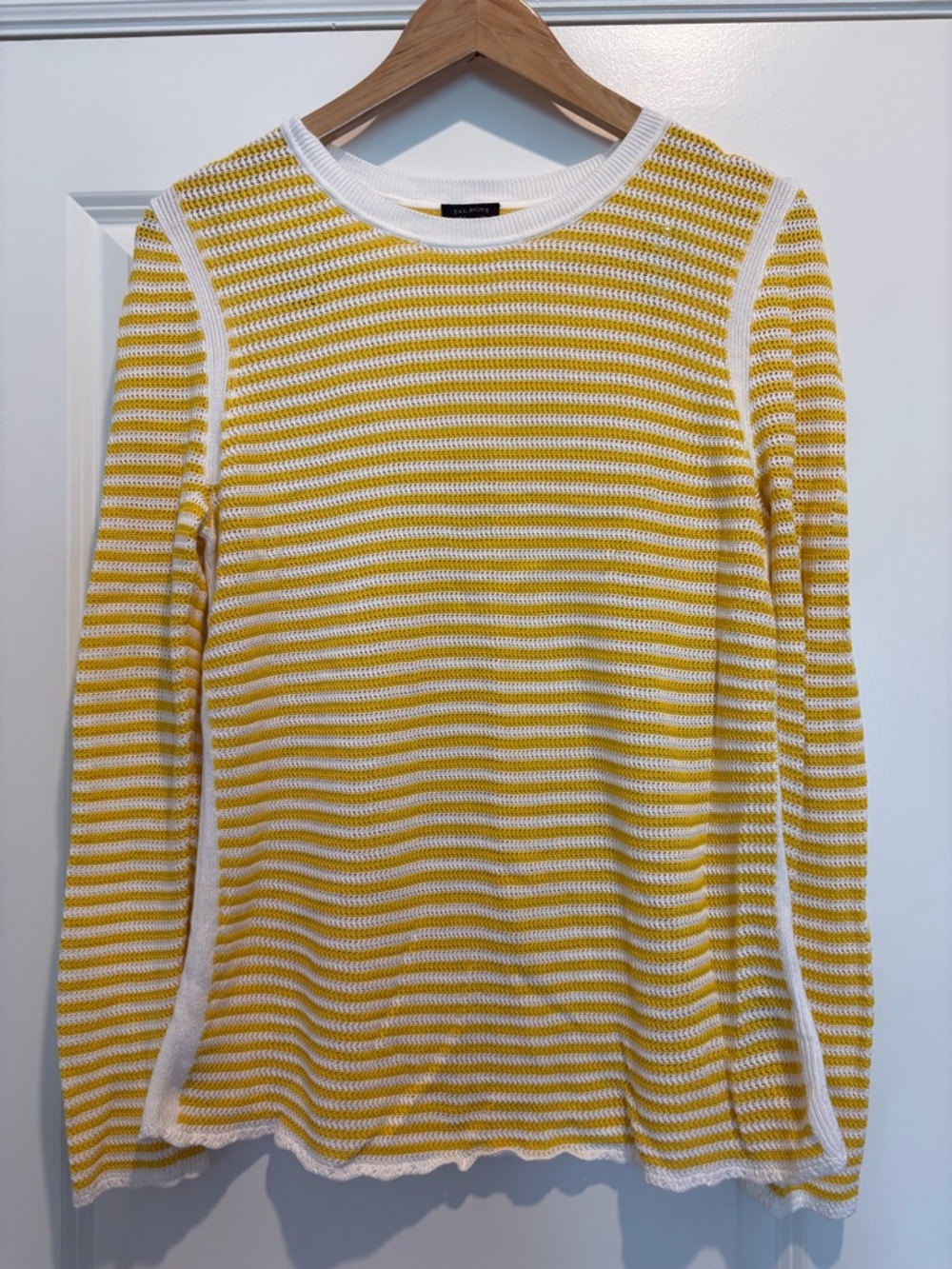 Striped Yellow and White Lightweight Knit Top